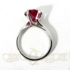 Solitario Cuore rosso Valentino 10 mm